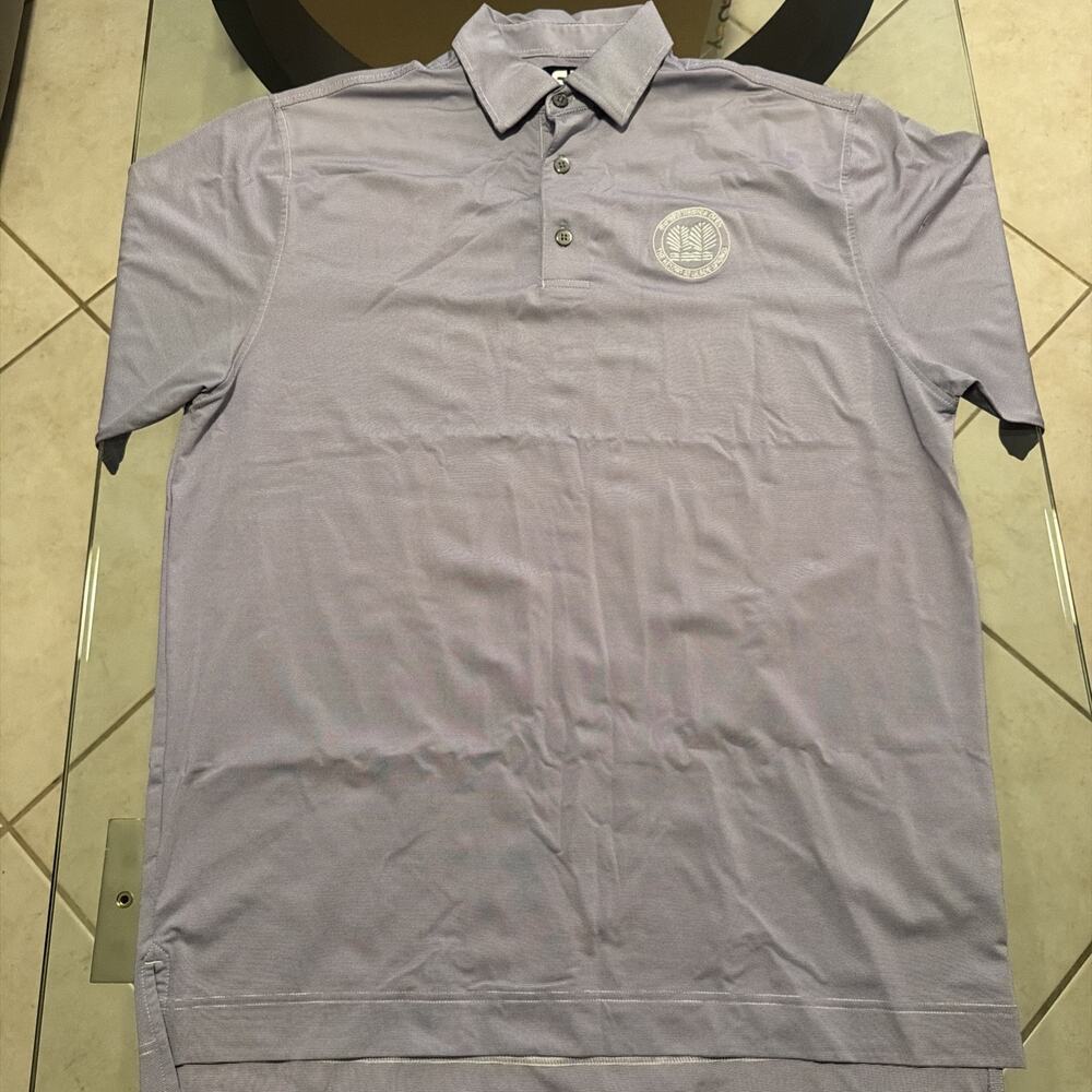 FJ The Resort At Gold Springs Golf Polo Purple Large Dri Fit